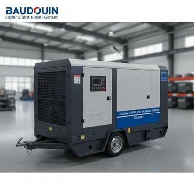 Baudouin Super Silent Diesel Genset Portable Diesel Generator 700KVA 750KVA 800KVA 900KVA 1000KVA Panel Digital 50hz/60hz