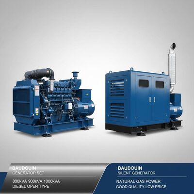 Baudouin 800kva 900kva 1000kva Generator Silent Open Type Generator Diesel Set Kualitas Baik Harga Murah Generator Listrik Gas Alam